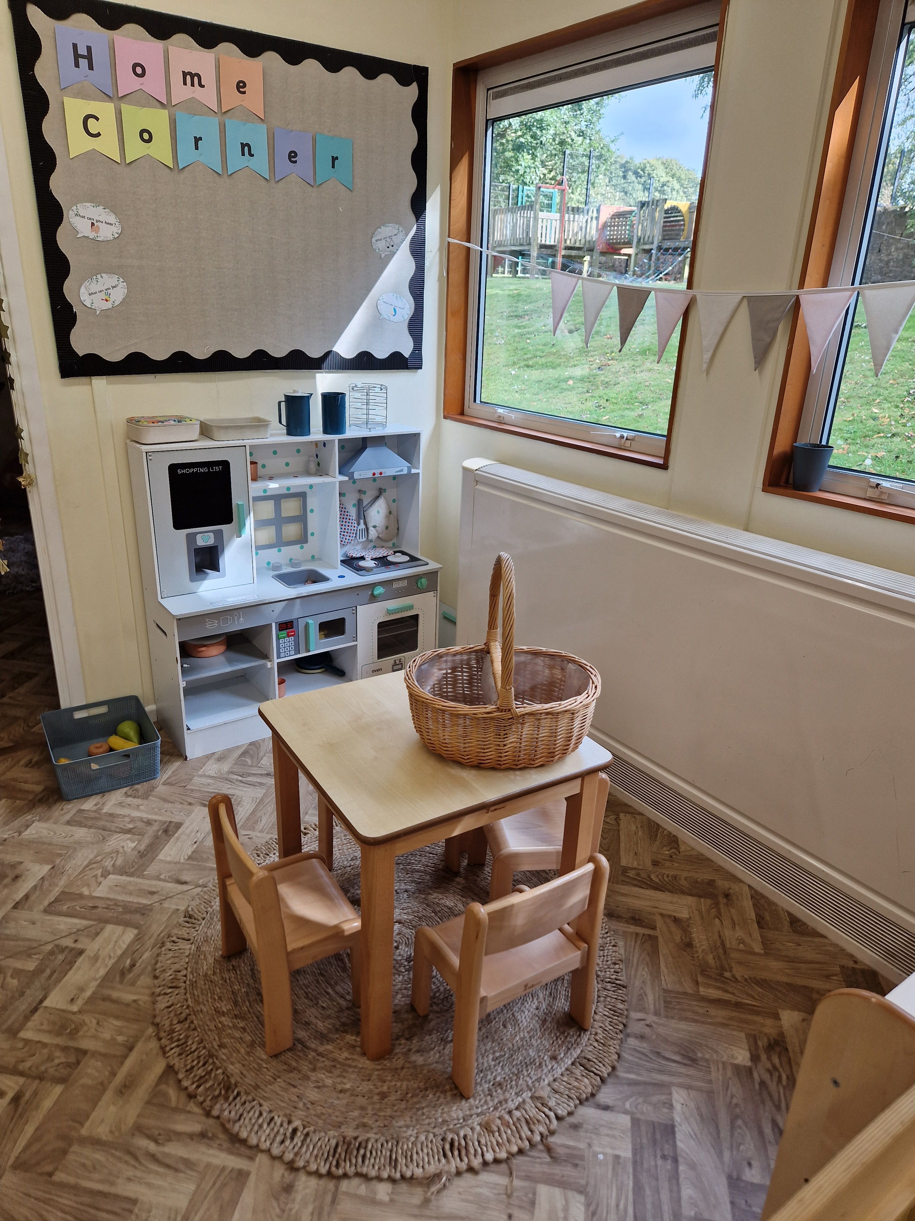 home corner in butterfly room
