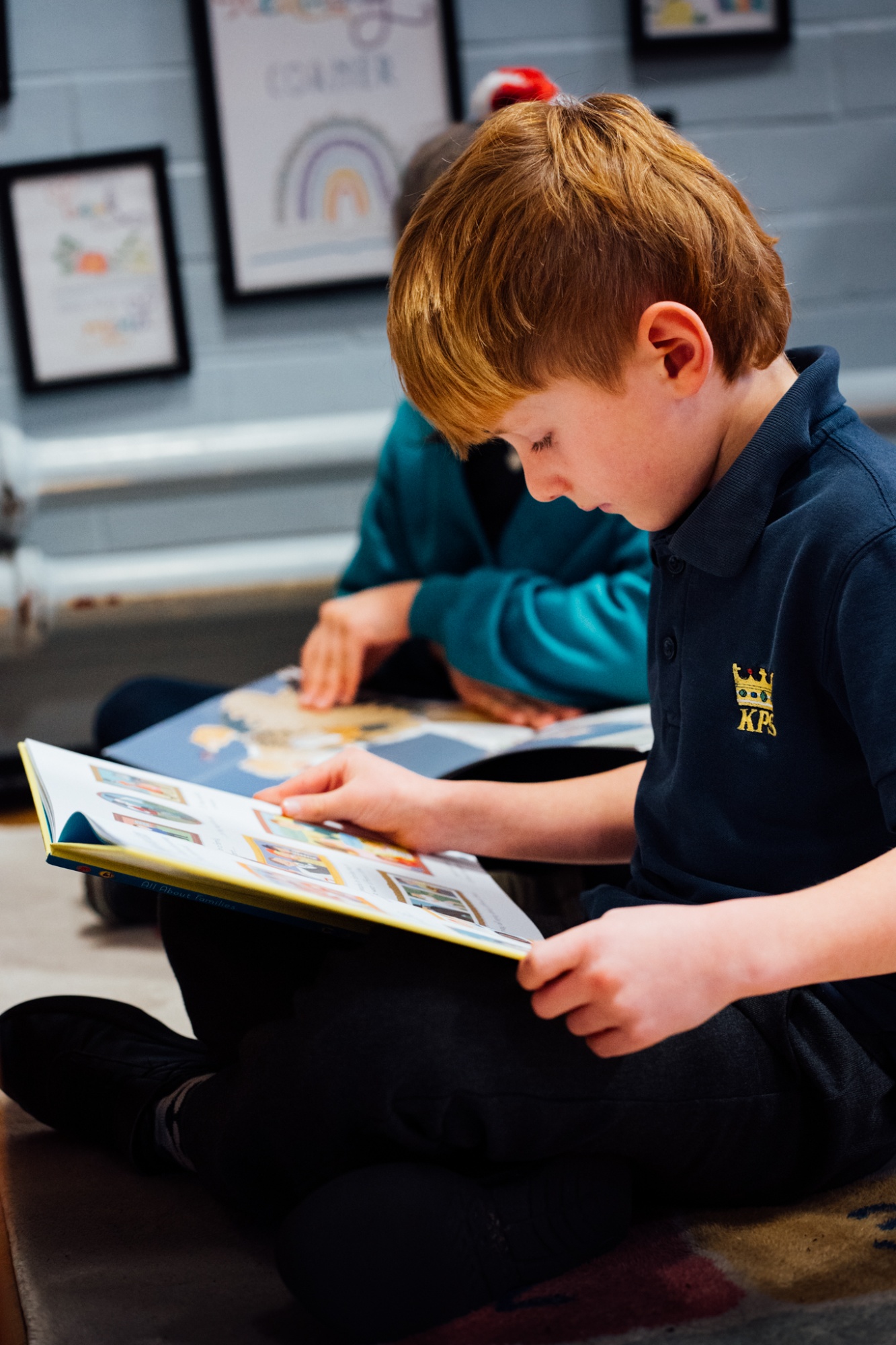child reading a book
